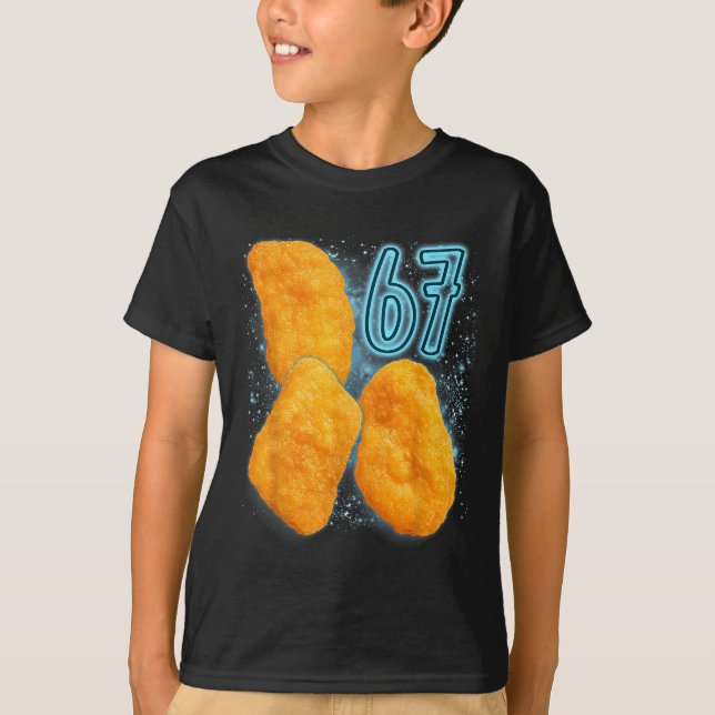 Camiseta Amante de Nugget de Frango 67 Meme Seis Sete Frang (Frente)