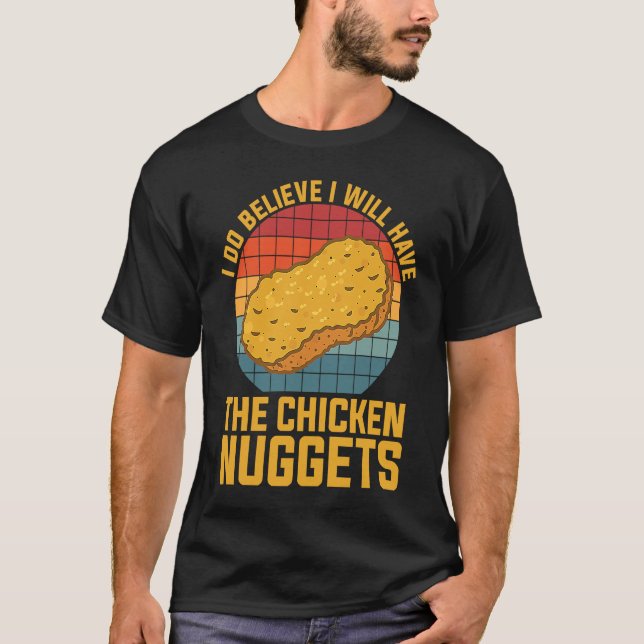 Camiseta Amante de Nugget de Frango Nugget de Frango Comida (Frente)