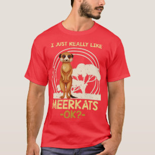 Camiseta Amante de os animais africano, Zoo Meerkat