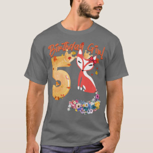 Camiseta Amante de os animais Birthday Garota De 5 Anos