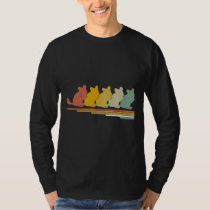 Camiseta Amante de os animais Chinchilla Retro Vintage 70s