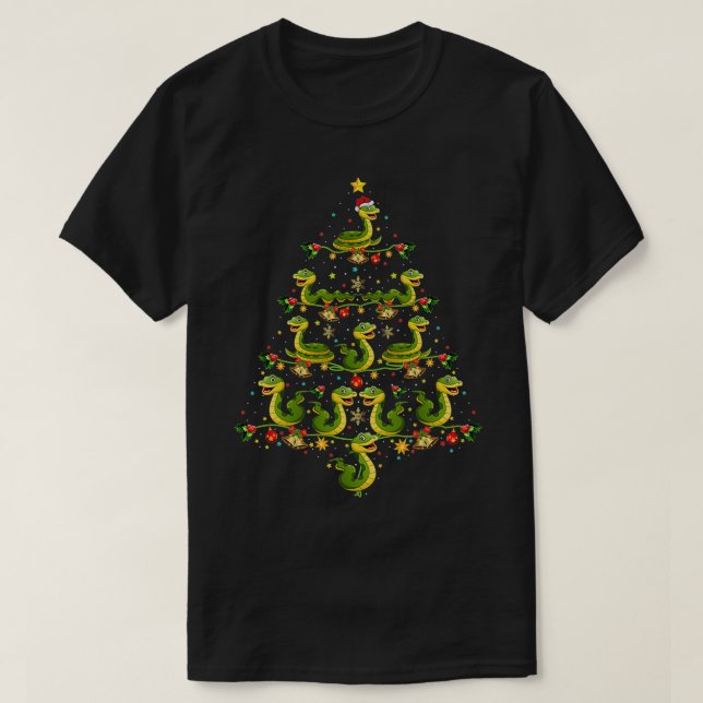 Camiseta Amante de os animais Cobra engraçado Xmas doado Co (Frente do Design)
