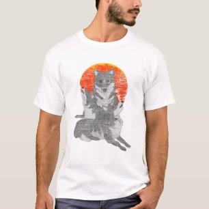 Camiseta Amante de os animais da Floresta Animal Howling Wo