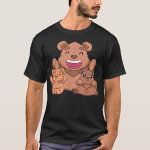 Camiseta Amante de os animais de animais selvagens da famíl