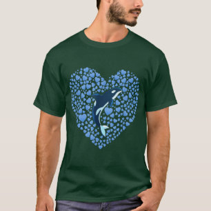 Camiseta Amante de os animais de Aquário de Baleia Assassin