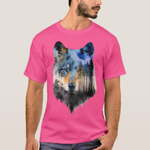 Camiseta Amante de os animais de Arte da Paisagem Animal da