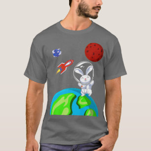 Camiseta Amante de os animais de coelho Astronauta B do Fog