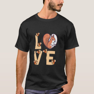 Camiseta Amante de os animais de Esquilo Engraçado