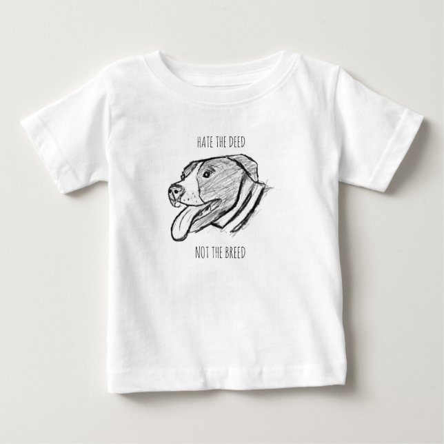 Camiseta amante de os animais de foto-cão desenhado à mão (Frente)