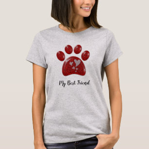 Camiseta Amante de os animais de Impressão da Minha Melhor
