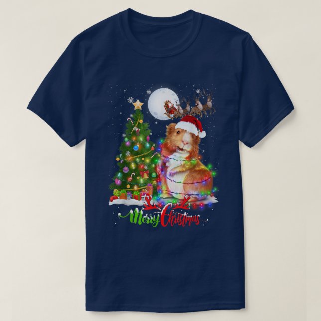 Camiseta Amante de os animais de Natal T-S para Porcos (Frente do Design)