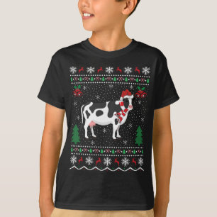 Camiseta Amante de os animais De Vaca Engraçado Xmas Dando