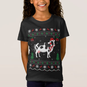 Camiseta Amante de os animais De Vaca Engraçado Xmas Dando