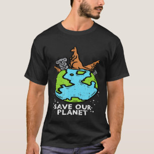 Camiseta Amante de os animais do Dia da Terra do Nosso Plan