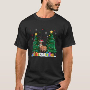 Camiseta Amante de os animais engraçado Antelope Santa Hat