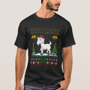 Camiseta Amante de os animais Goat Xmas Gift Ugly Goat Nata