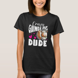 Camiseta Amante de os animais Gráfico Pig Dude, Porco Louco