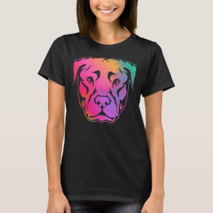 Camiseta Amante de os animais Pet Owner Pitbull Face
