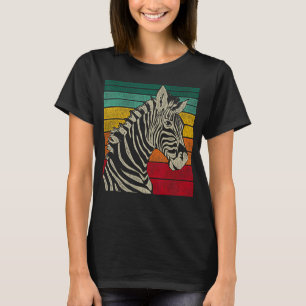 Camiseta Amante de os animais Safari Africano Retro Zebra