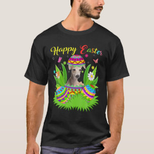 Camiseta Amante de Ovo de Páscoa Floral Cachorro Galgo Ital
