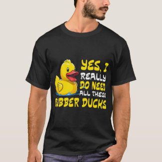 Camiseta Amante de Pato de Borracha Legal Sim Eu Realmente 
