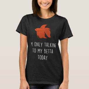 Camiseta Amante de Peixe Betta Vermelho Engraçado - Só Esto