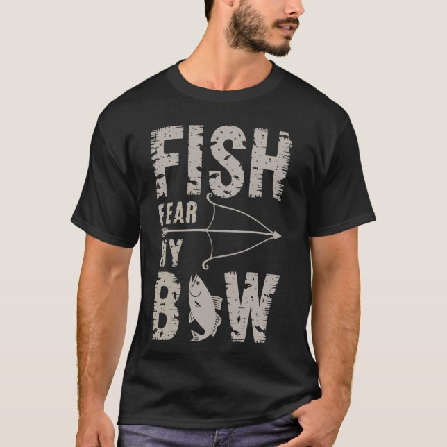 Camiseta Amante de pesca com arco Arco de pesca com arco de (Frente)