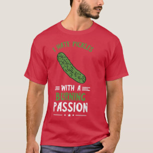 Camiseta Amante de Picles Eu Odeio Picles Comida Vegetarian