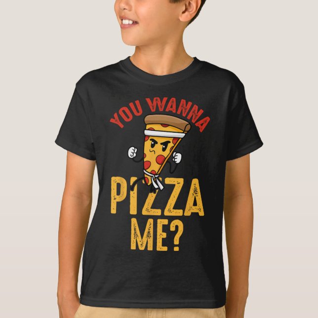Camiseta Amante de Pizza - Você Quer Pizza Eu Ninja Karate  (Frente)