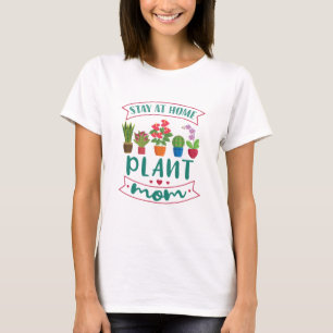 Camiseta Amante de Plantas Domésticas Fica em Casa Mãe de P