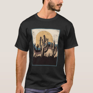 Camiseta Amante de Plantas Silhueta de Cacto Cactos do Dese