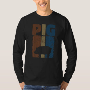 Camiseta Amante de Porco Retro, Fazendeiro Fofo, Agricultur