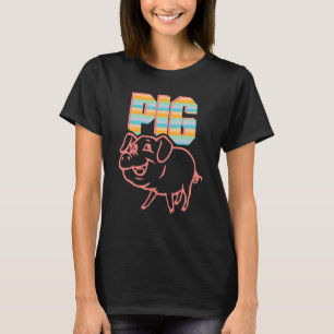 Camiseta Amante de Porco Retro, Fazendeiro Fofo, Agricultur