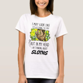 Camiseta Amante de Preguiça Divertido