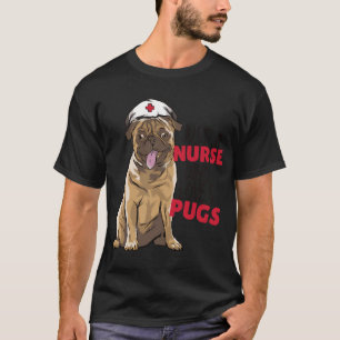 Camiseta Amante de Pug Enfermeira Fofa Cachorro Engraçado