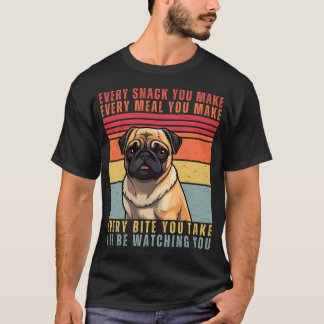Camiseta Amante de Pug Engraçado - Todo Lanche que Você Faz