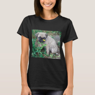 Camiseta amante de pug havaiano, estilo artístico da bandei