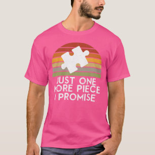 Camiseta Amante de Puzzles Só Mais Uma Peça Eu Prometo Puzz