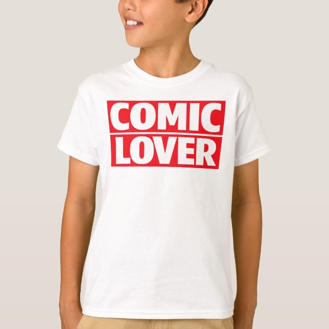 Camiseta Amante de Quadrinhos Design Bold (Frente)
