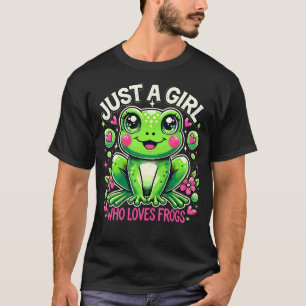 Camiseta Amante de Rãs Apenas Uma Garota Que Ama Rãs
