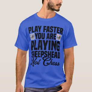 Camiseta Amante de Sheepshead Jogo de Cartas Sheepshead b