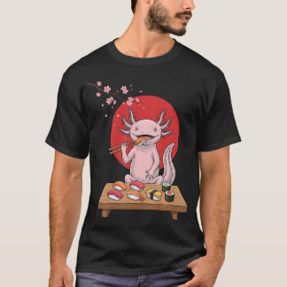 Camiseta Amante de Sushi de Axolote Anime Vintage Comida Ja