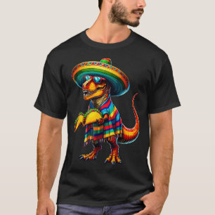 Camiseta amante de taco de dinossauro T-rex cinco de mayo s