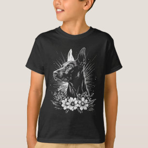 Camiseta Amante de Tatuagem Doberman Pinscher Cão Retro