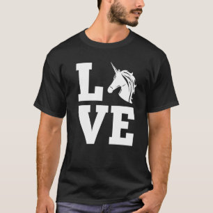 Camiseta Amante de Unicórnio Silhueta Cavalo Como Amar Unic