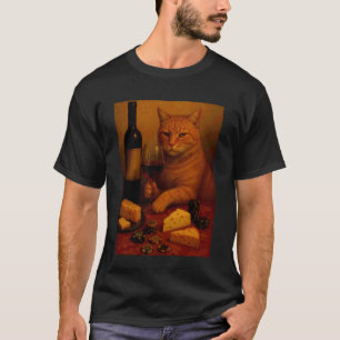 Camiseta Amante de Vinho de Gato Gatinho Engraçado Dono de
