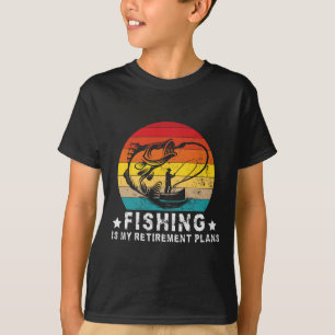 Camiseta Amante Divertido da Pesca e Aposentado Pescar é Mi
