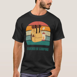 Camiseta Amante do Acampamento Vida de Acampamento engraçad