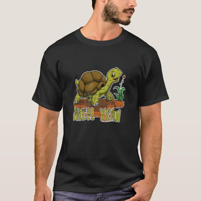 Camiseta Amante do Animal Marinho Tartaruga Shell Sim (Frente)