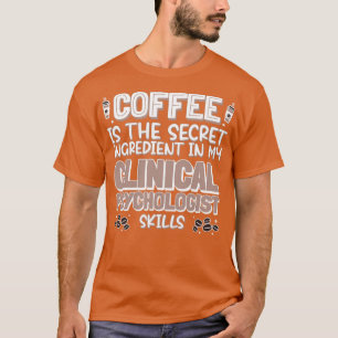 Camiseta Amante do café Psicólogo Clínico